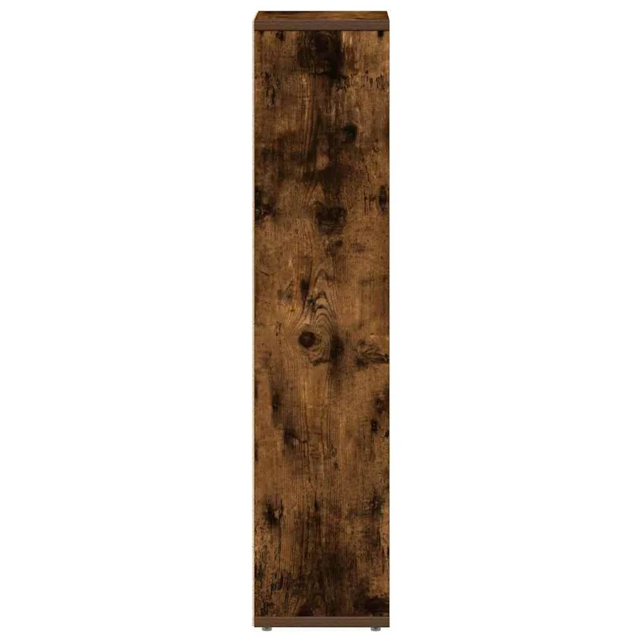Meuble de salle de bain avec porte-rouleau chêne fumé 20,5 x 20 x 90 cm - 5