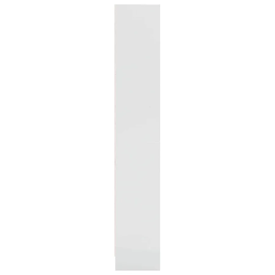 Bibliothèque blanc brillant 60x24x143 cm bois d'ingénierie - 6