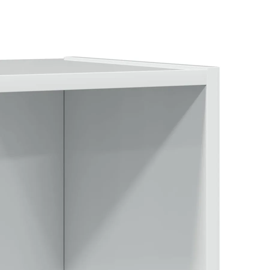 Bibliothèque blanc brillant 60x24x143 cm bois d'ingénierie - 7