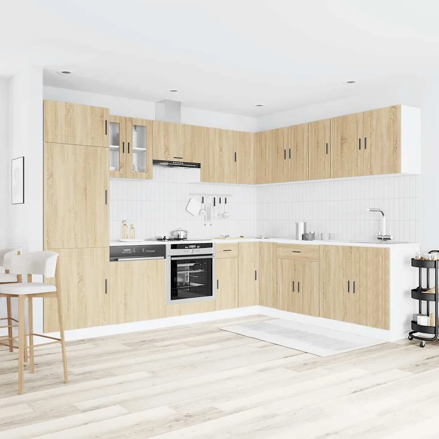 Ensemble d'armoires de cuisine 14 pcs Porto bois d'ingénierie - 3