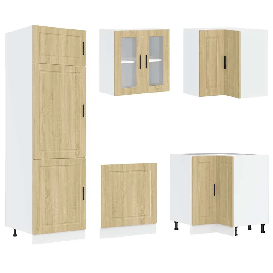 Ensemble d'armoires de cuisine 14 pcs Porto bois d'ingénierie - 5
