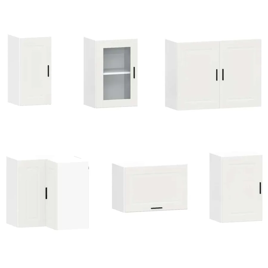 Ensemble d'armoires cuisine 11pcs Porto blanc bois d'ingénierie - 5