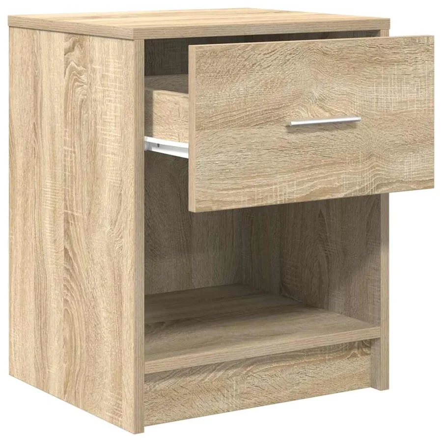 Tables de chevet 2 pcs avec tiroir Chêne Sonoma 40x34x50 cm - 5