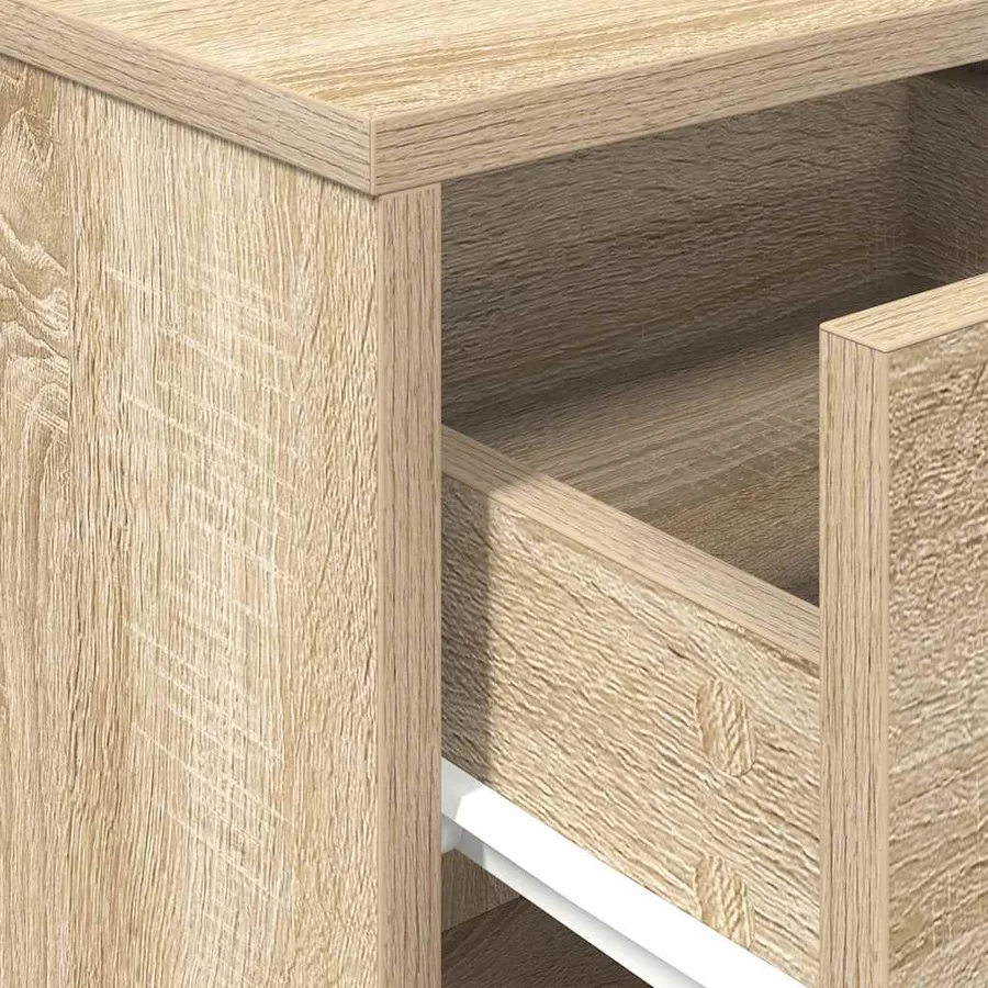 Tables de chevet 2 pcs avec tiroir Chêne Sonoma 40x34x50 cm - 9