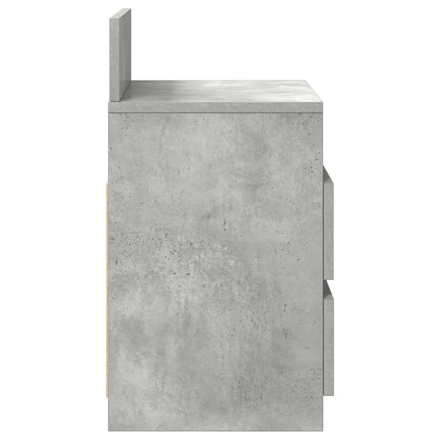 Tables de chevet (lot de 2) avec 2 tiroirs gris béton 40 x 33 x 60 cm - 7