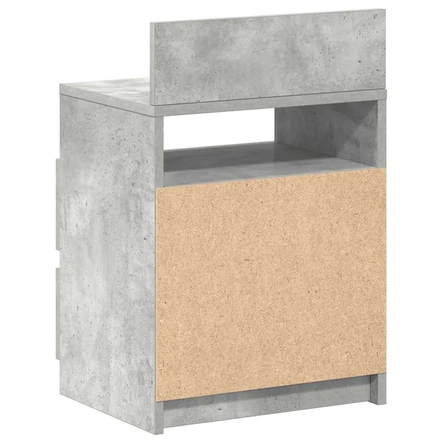 Tables de chevet (lot de 2) avec 2 tiroirs gris béton 40 x 33 x 60 cm - 8