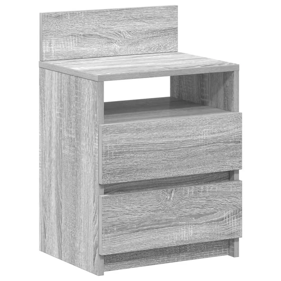 Tables de chevet 2 pcs avec 2 tiroirs Gris Sonoma 40x33x60 cm - 6