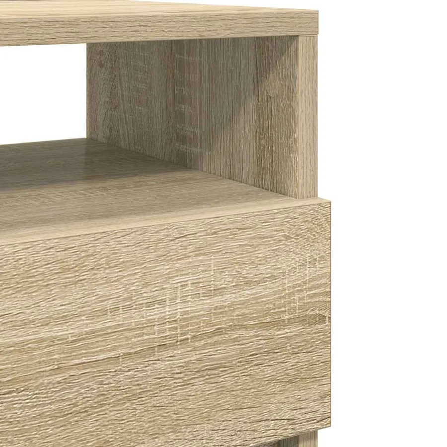 Tables de chevet 2 pcs avec 2 tiroirs Chêne Sonoma 40x33x60 cm - 10