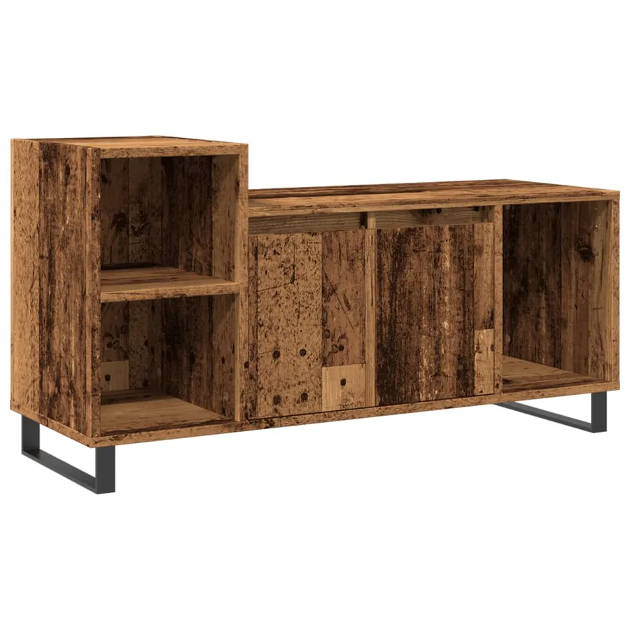 Meuble TV vieux bois 100x35x55 cm bois d'ingénierie - 2