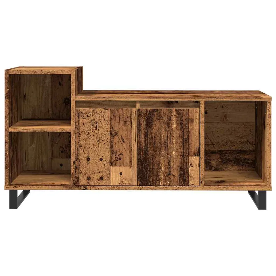 Meuble TV vieux bois 100x35x55 cm bois d'ingénierie - 4