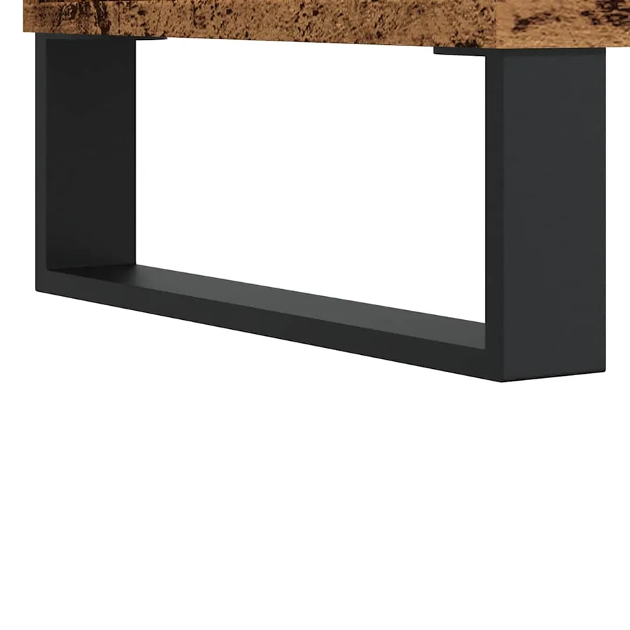 Meuble TV vieux bois 100x35x55 cm bois d'ingénierie - 9