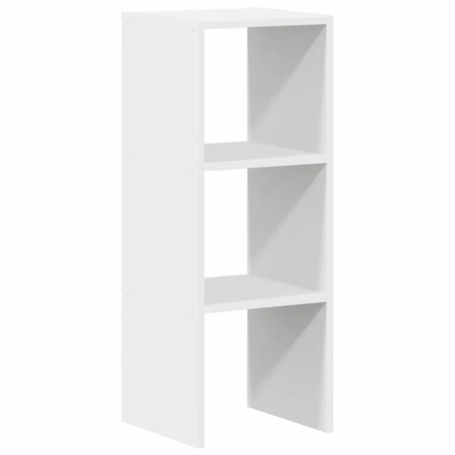 Bibliothèque empilable blanc 30x30x80 cm bois d'ingénierie - 6