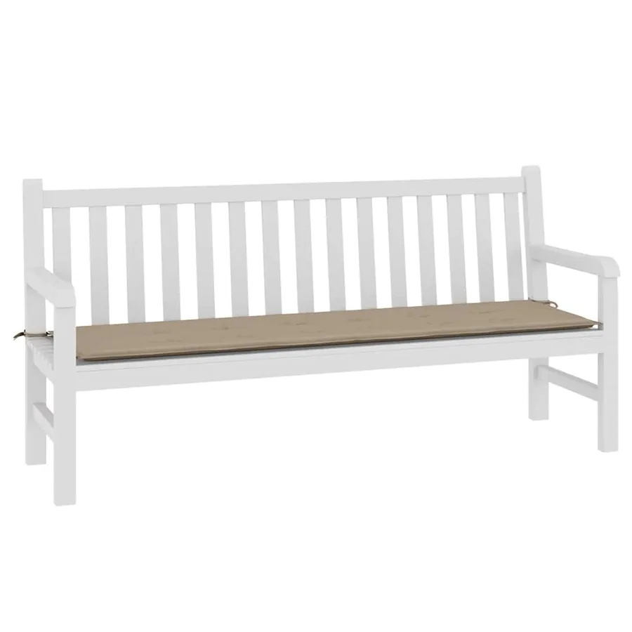 Coussin de banc de jardin taupe 180x50x3 cm tissu oxford - 3