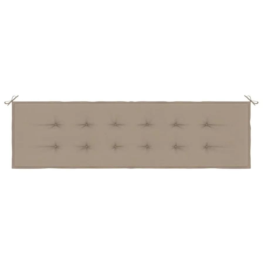 Coussin de banc de jardin taupe 180x50x3 cm tissu oxford - 4