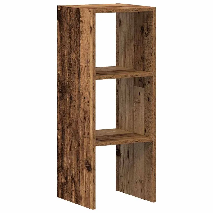 Bibliothèque empilable vieux bois 30x30x80 cm bois d'ingénierie - 2