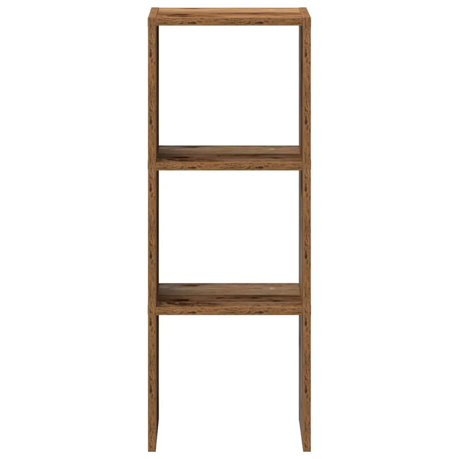 Bibliothèque empilable vieux bois 30x30x80 cm bois d'ingénierie - 4