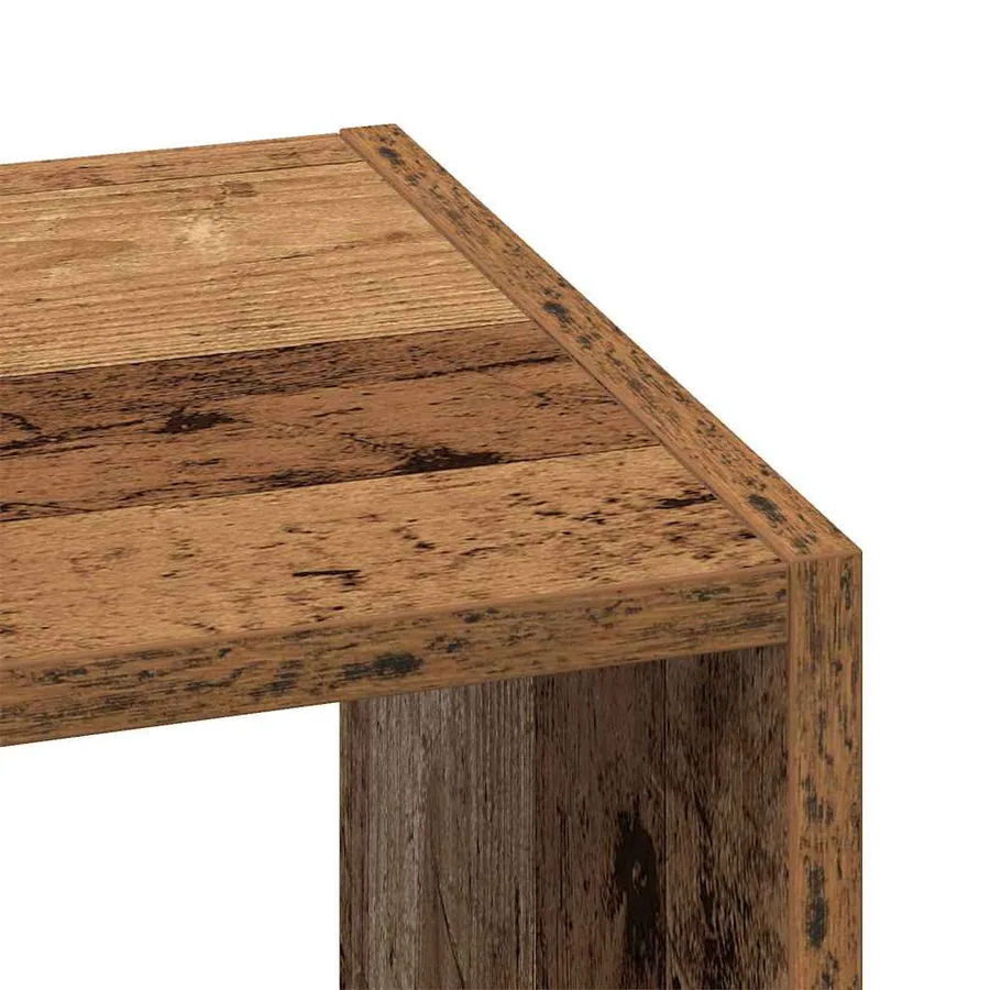Bibliothèque empilable vieux bois 30x30x80 cm bois d'ingénierie - 7
