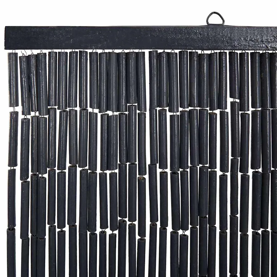 Rideau anti-insectes gris foncé 100x220 cm bambou - 4