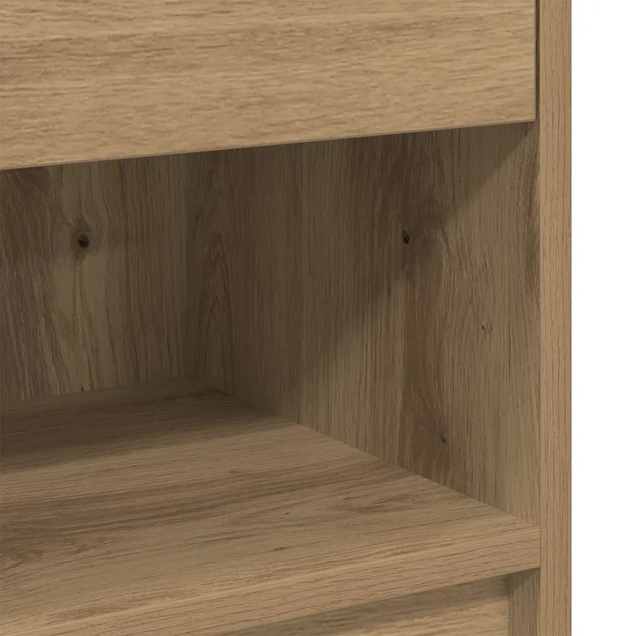 Tables de chevet 2 pcs avec tiroir chêne artisanal 39 x 28 x 41 cm - 10