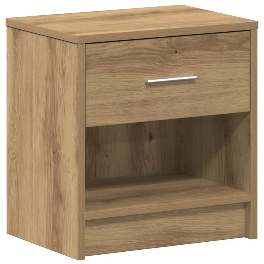 Tables de chevet 2 pcs avec tiroir chêne artisanal 39 x 28 x 41 cm - 4