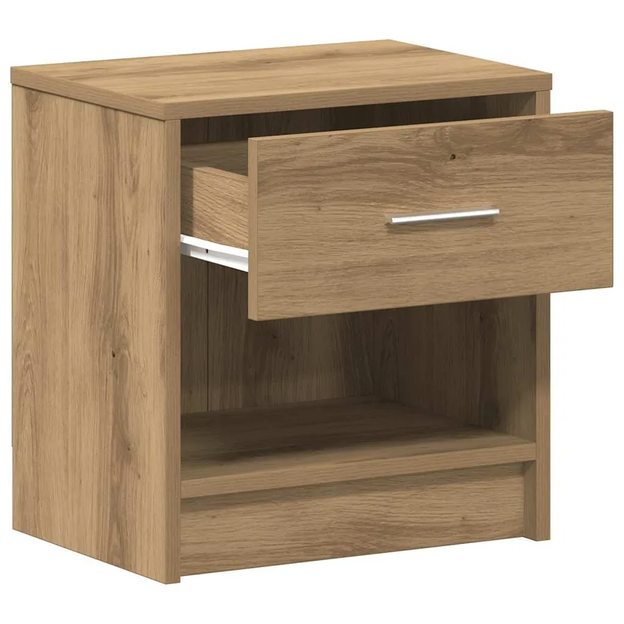 Tables de chevet 2 pcs avec tiroir chêne artisanal 39 x 28 x 41 cm - 6