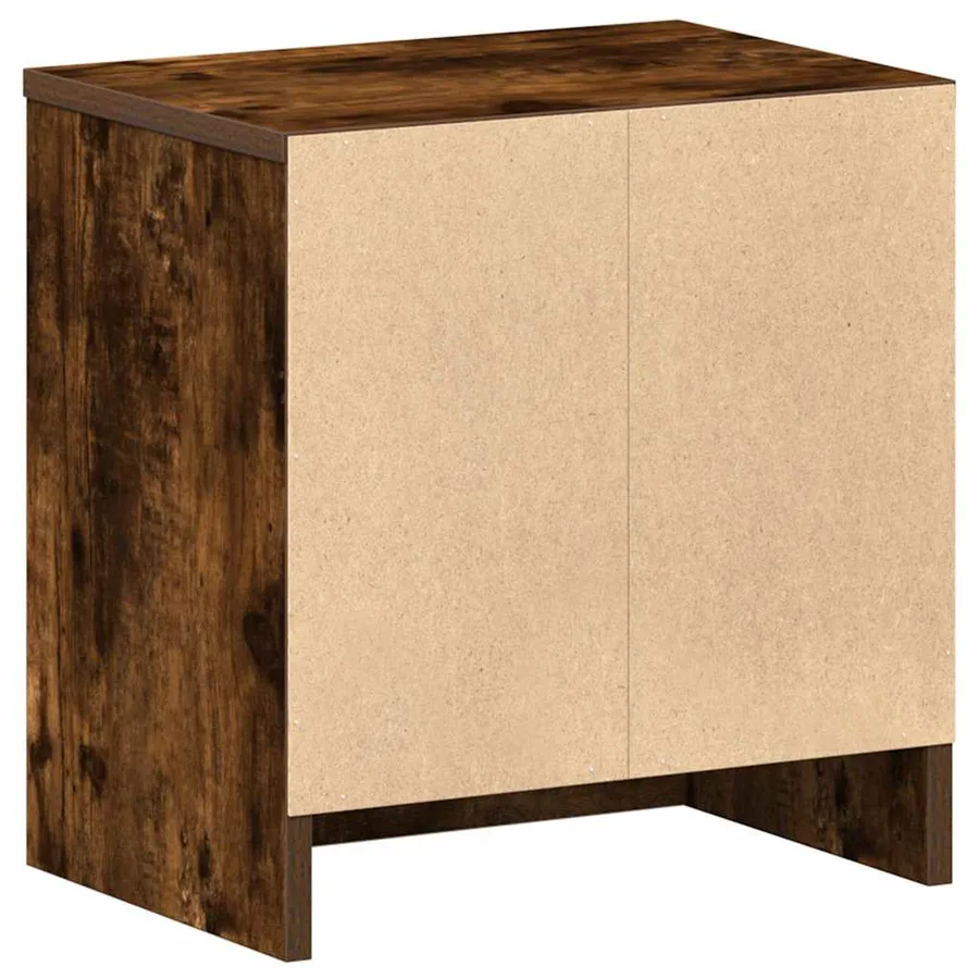 Tables de chevet 2 pcs avec tiroir chêne fumé 39x28x41 cm - 8