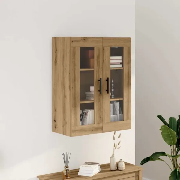 Buffet chêne artisanal 69,5x34x90 cm bois d'ingénierie