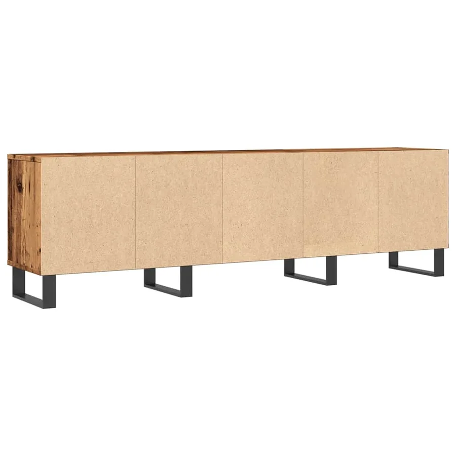 Meuble TV vieux bois 150x30x44,5 cm bois d'ingénierie - 7