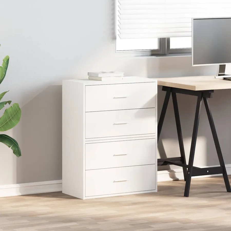 Armoires avec 2 tiroirs 2pcs blanc 60x31x40cm bois d'ingénierie - 3