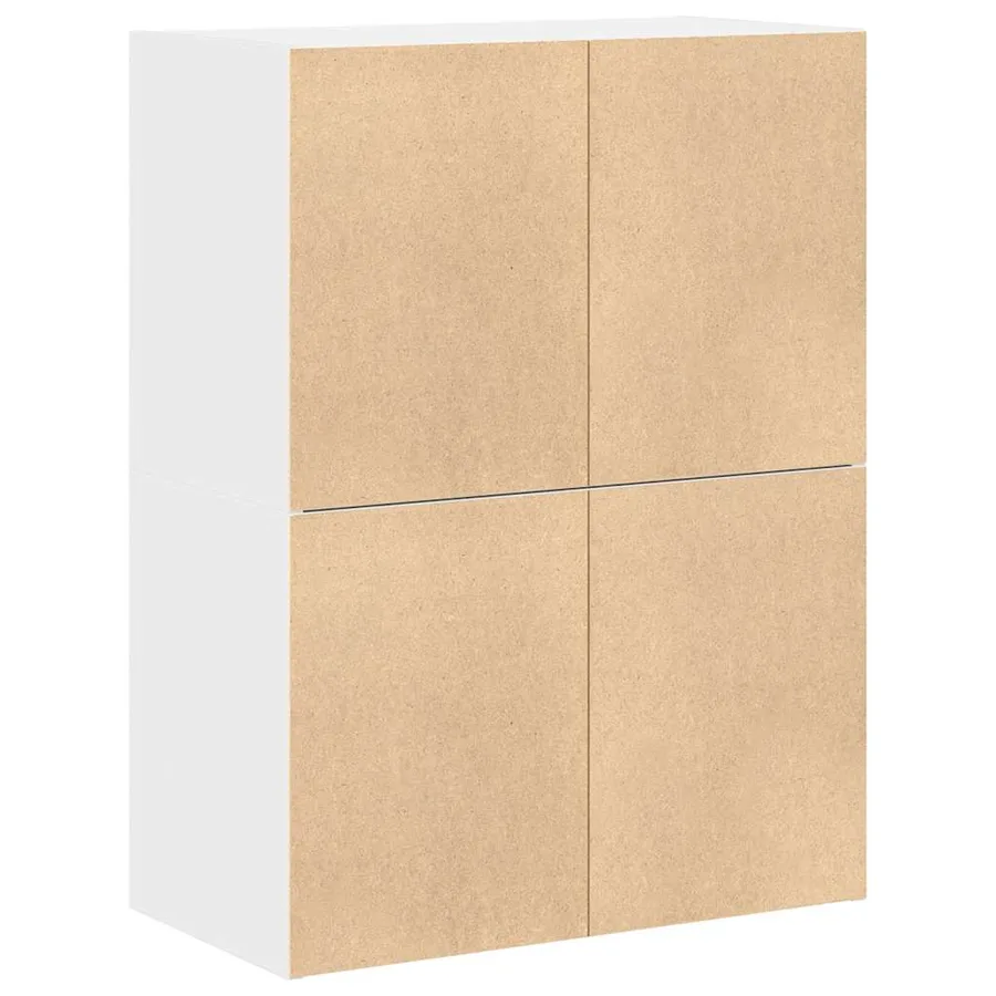 Armoires avec 2 tiroirs 2pcs blanc 60x31x40cm bois d'ingénierie - 7