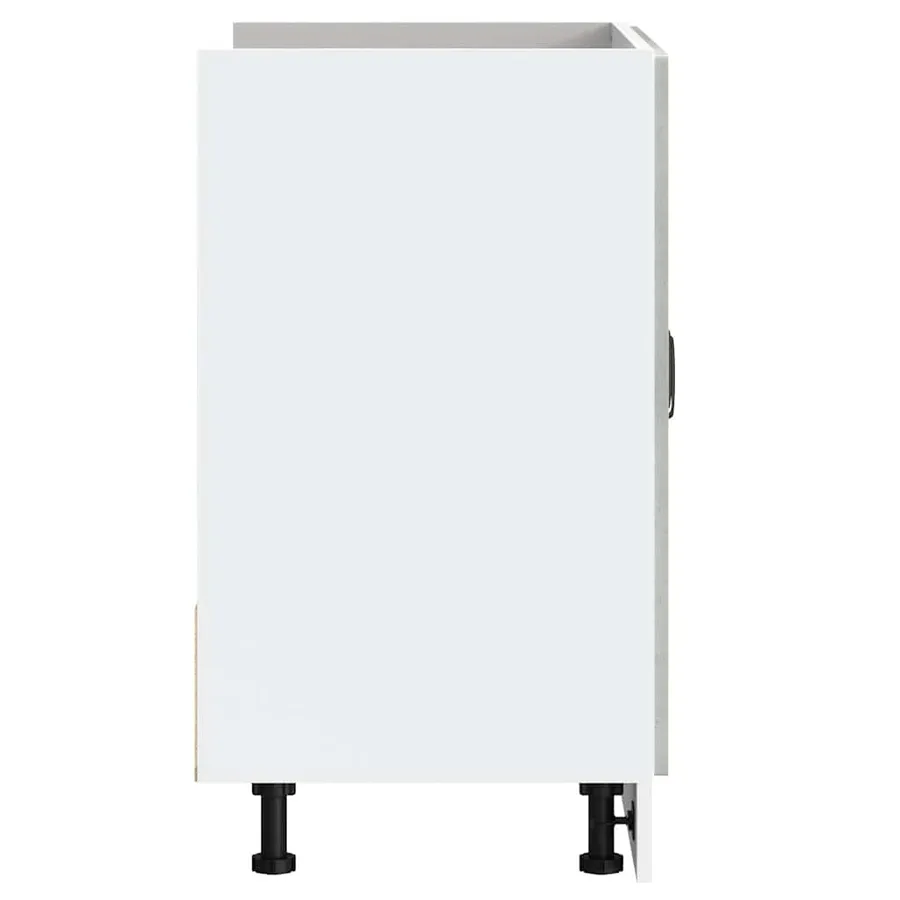 Meuble bas pour évier Kalmar gris béton bois ingénierie - 6