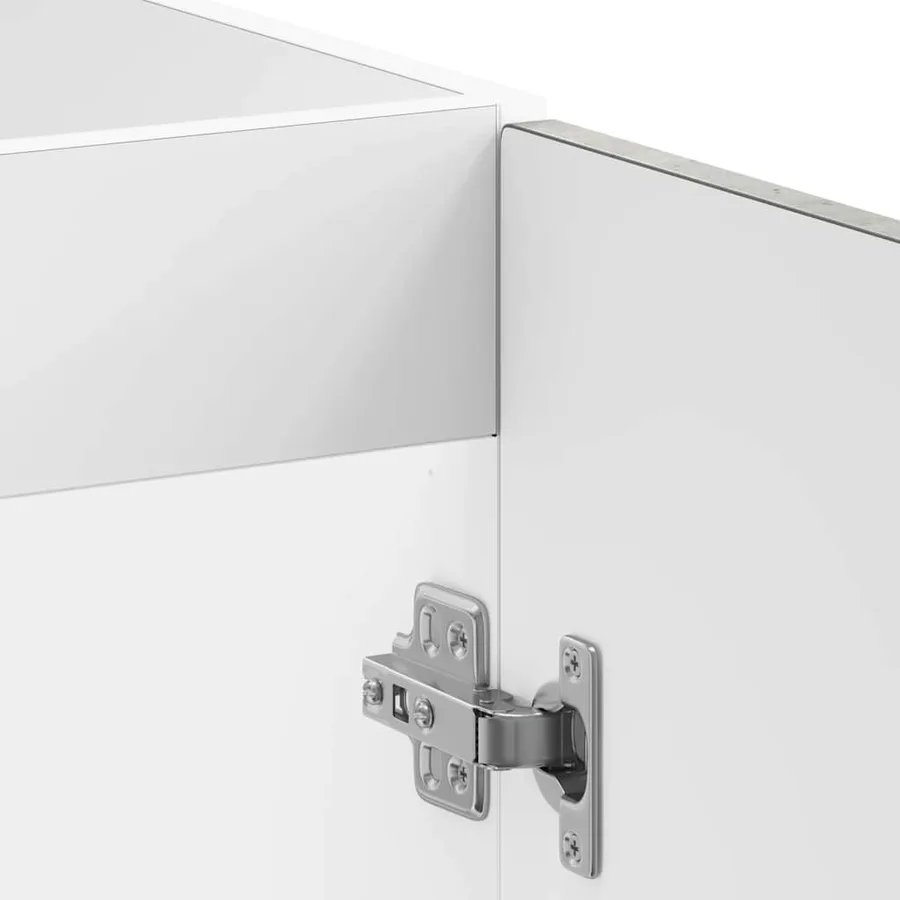 Meuble bas pour évier Kalmar gris béton bois ingénierie - 9