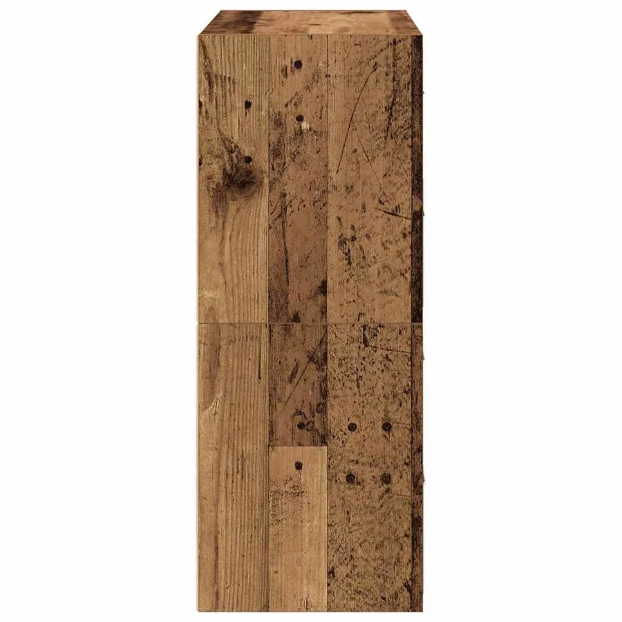 Armoires avec 2 tiroirs 2 pcs vieux bois bois d'ingénierie - 6