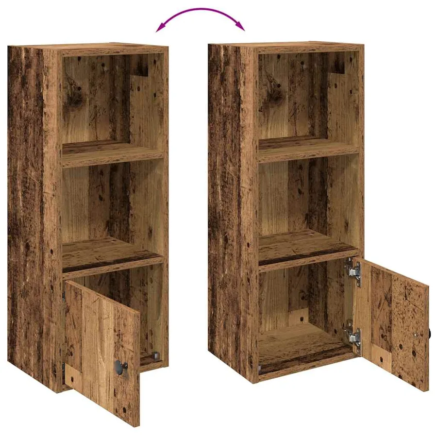 Bibliothèque vieux bois 31x24x77 cm bois d'ingénierie - 8