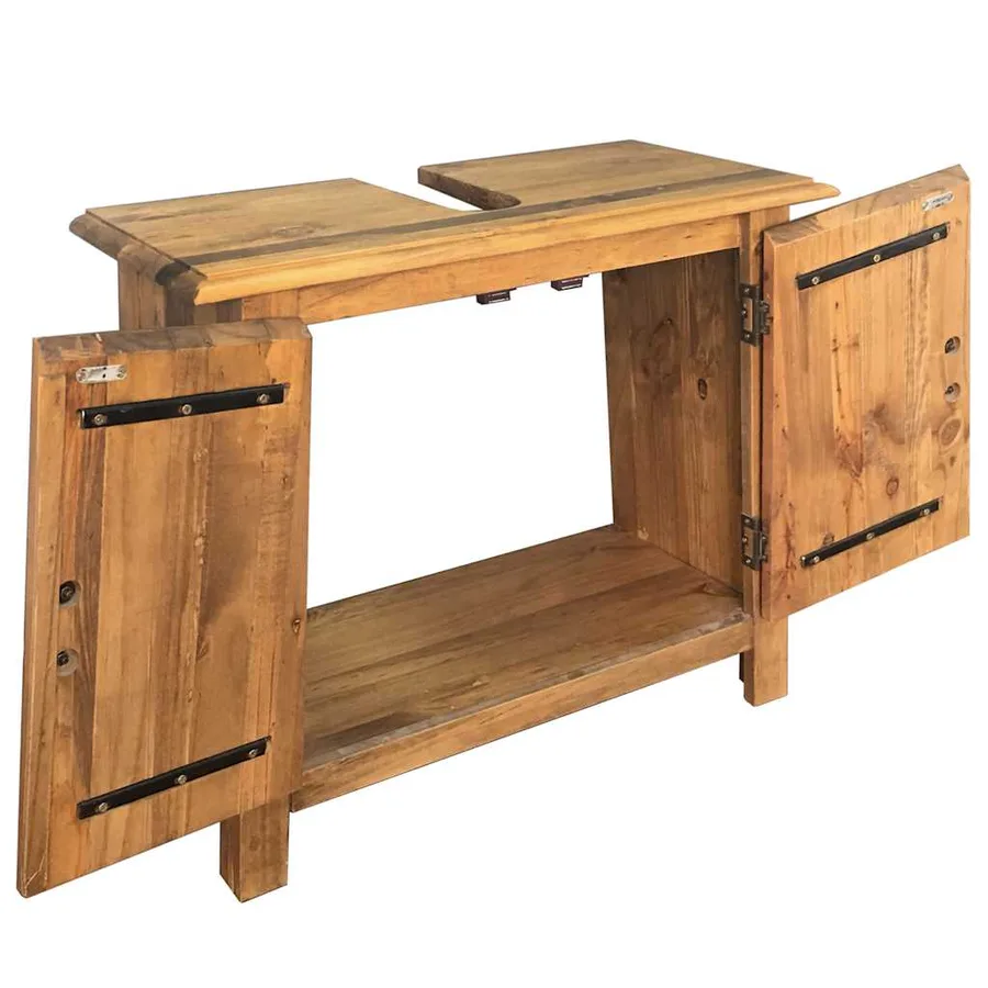 Mobilier de salle de bain Bois de pin massif - 6