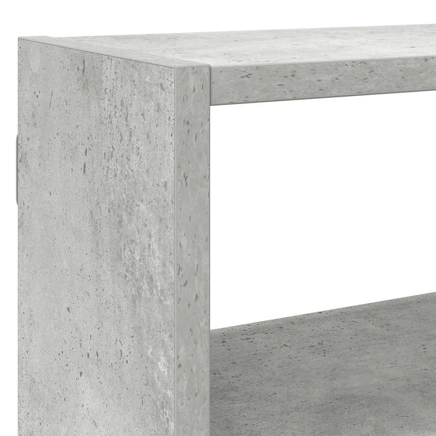 Étagère cube murale 7 compartiments gris béton bois ingénierie - 7