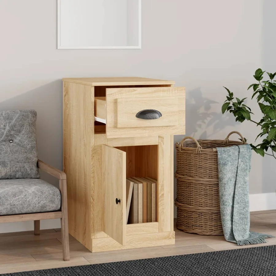 Armoire latérale avec tiroir chêne sonoma 40x50x75 cm - 3