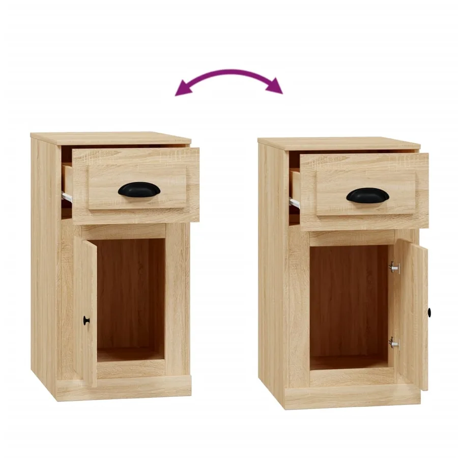 Armoire latérale avec tiroir chêne sonoma 40x50x75 cm - 9
