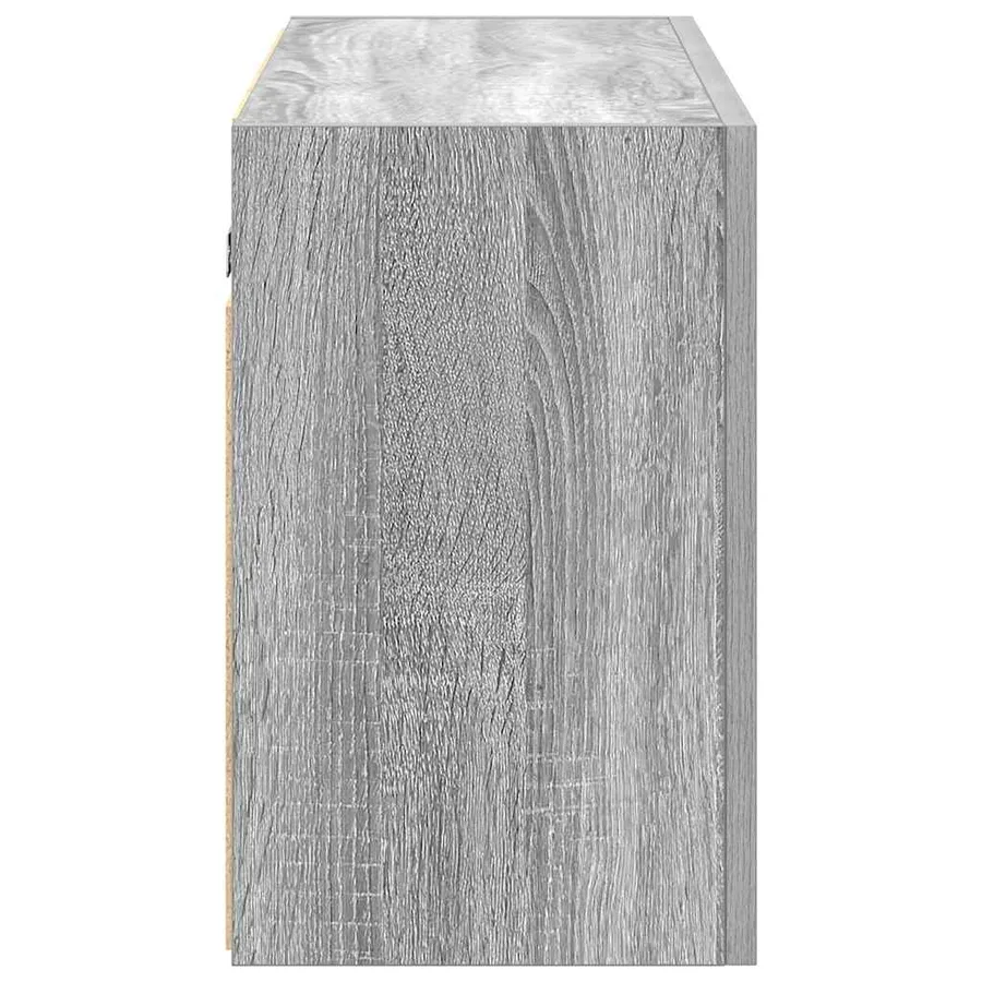 Armoire murale de bain sonoma gris 100x25x40 cm bois ingénierie - 6
