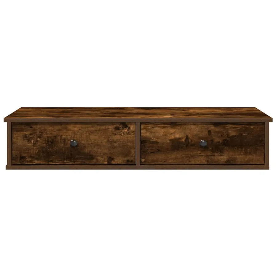 Étagère murale avec tiroirs chêne fumé bois d'ingénierie - 4