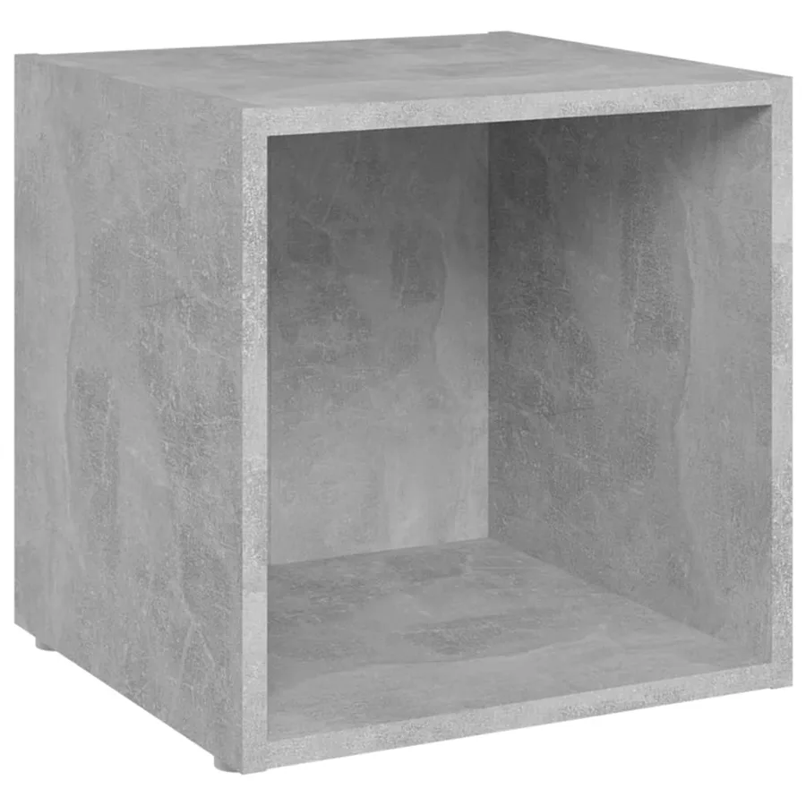 Meubles TV 2 pcs gris béton 37x35x37 cm bois d’ingénierie - 3