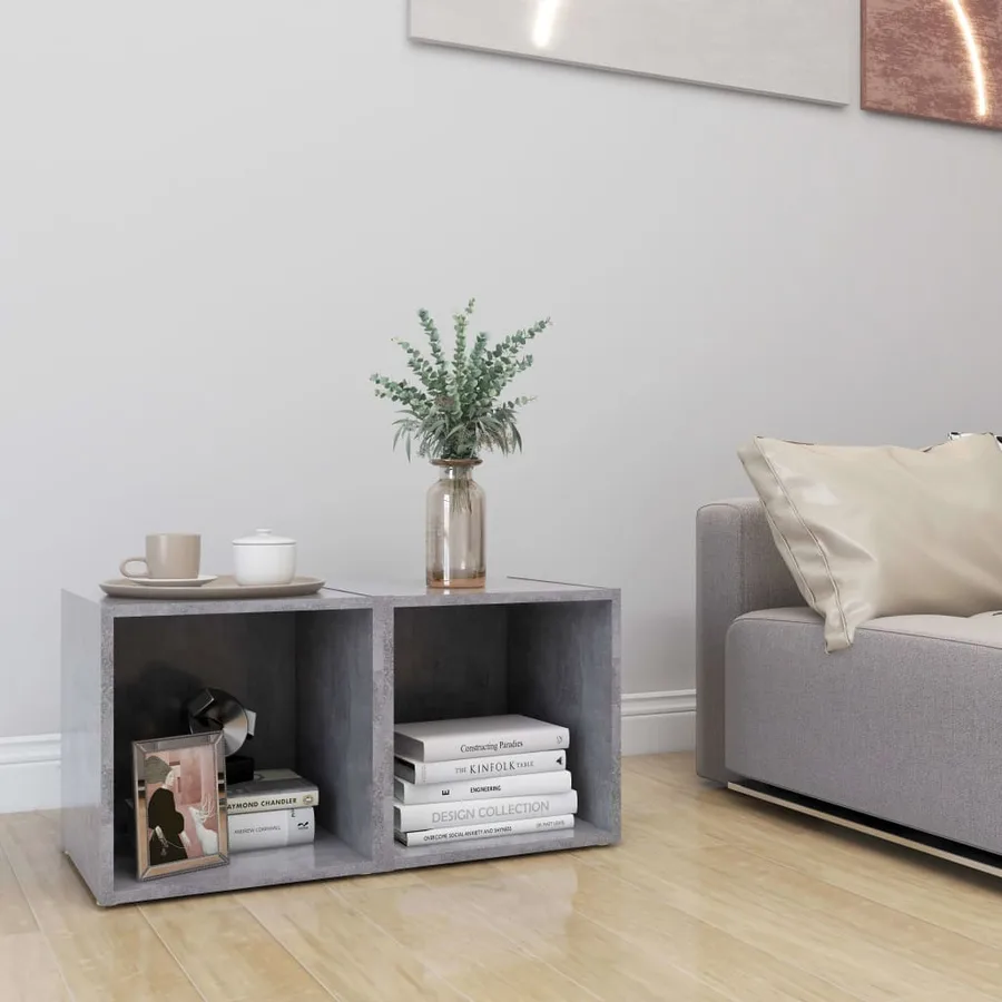 Meubles TV 2 pcs gris béton 37x35x37 cm bois d’ingénierie - 7