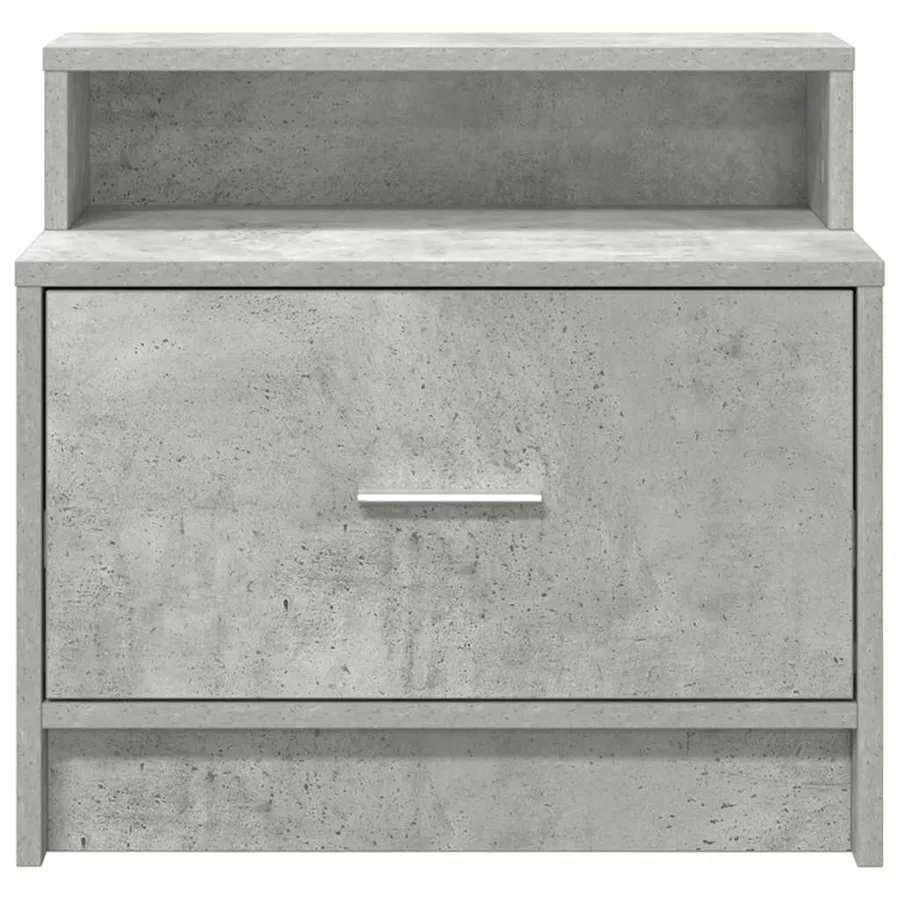 Tables de chevet avec tiroir 2 pcs gris béton 51x31x47 cm - 4