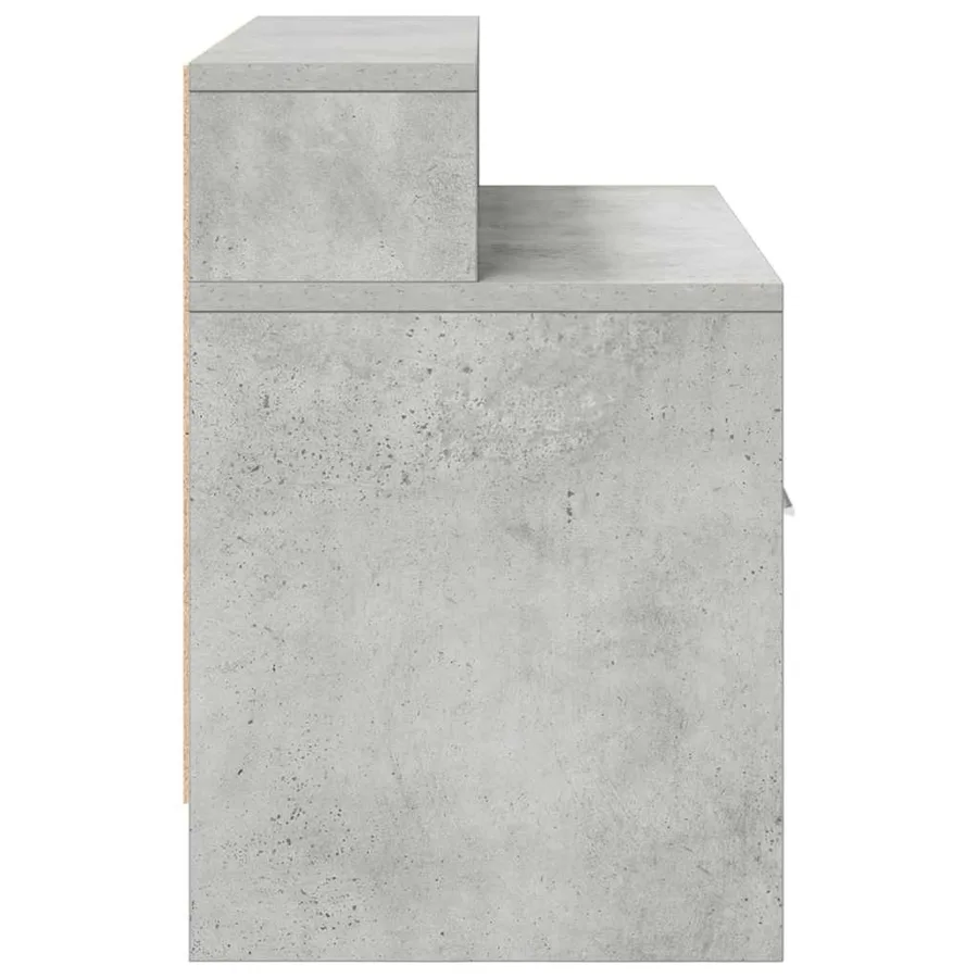 Tables de chevet avec tiroir 2 pcs gris béton 51x31x47 cm - 7