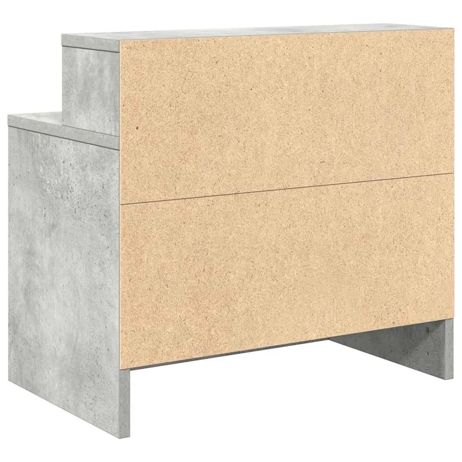 Tables de chevet avec tiroir 2 pcs gris béton 51x31x47 cm - 8