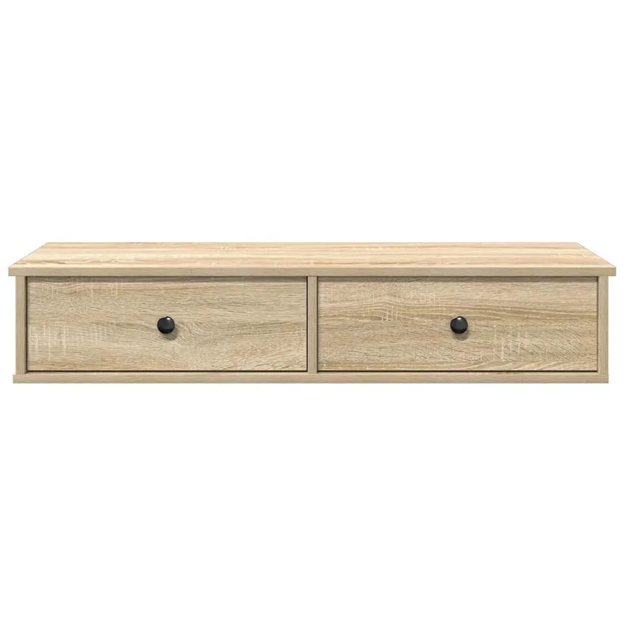Étagère murale avec tiroirs chêne sonoma bois d'ingénierie - 4