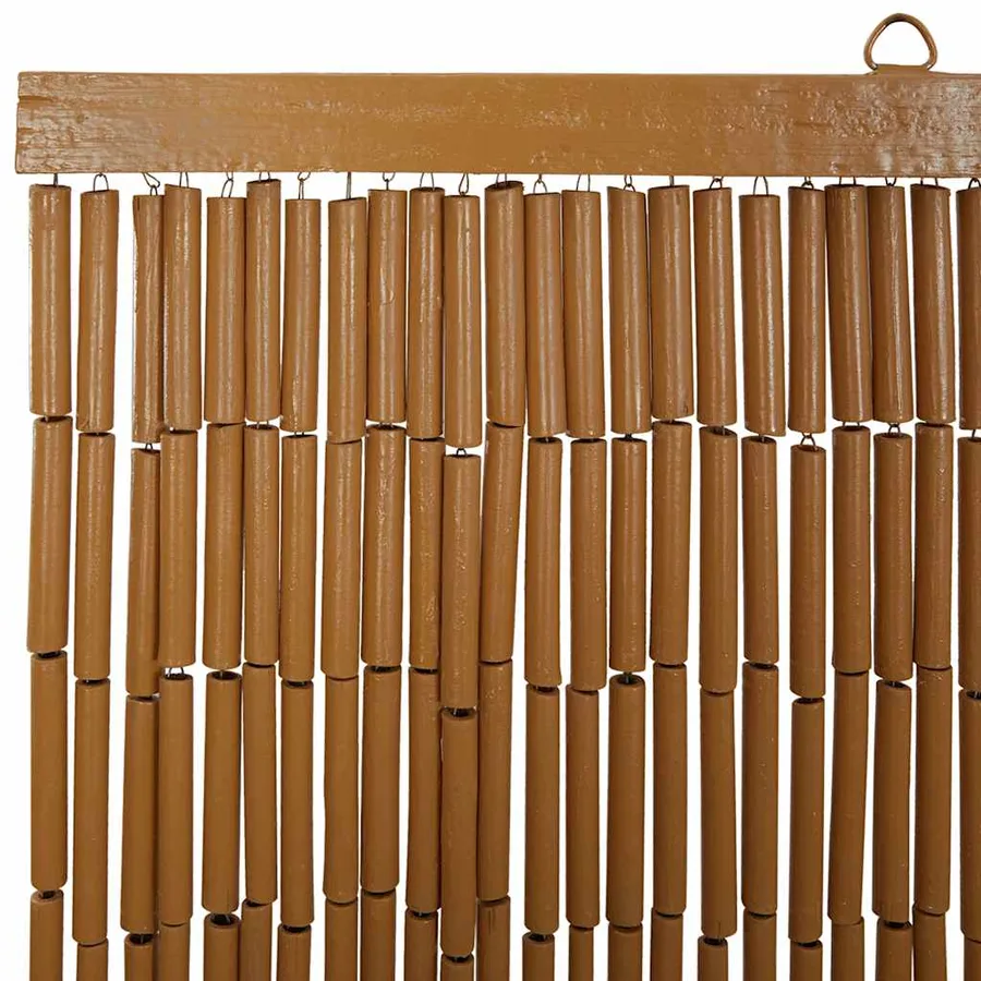 Rideau anti-insectes imprimé palmier 100x220 cm bambou - 4