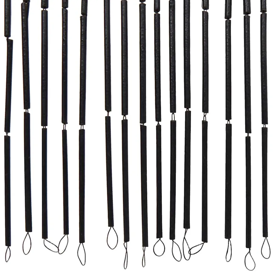 Rideau anti-insectes imprimé palmier 100x220 cm bambou - 5