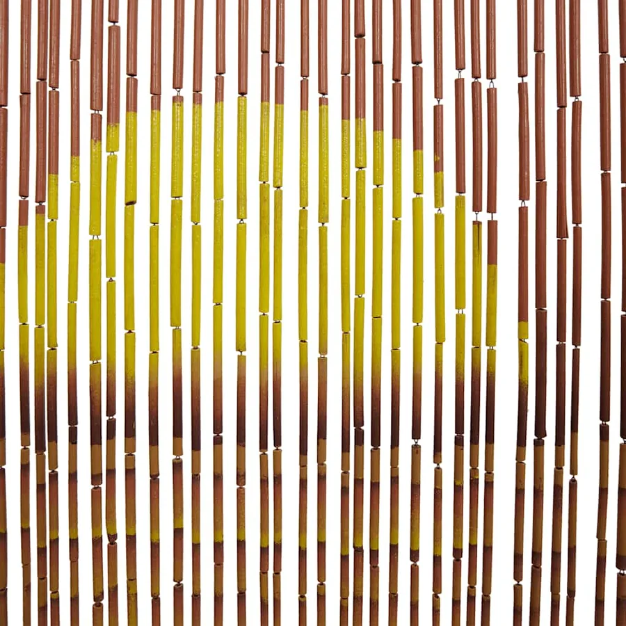 Rideau anti-insectes imprimé palmier 100x220 cm bambou - 6