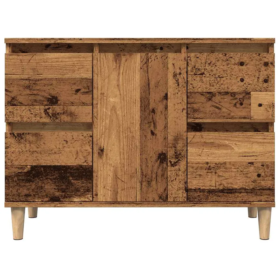 Armoire d'évier vieux bois 80x33x60 cm bois d'ingénierie - 4